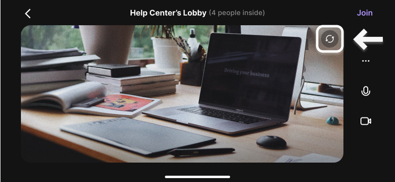 Mobile – Swap cameras – Lobby