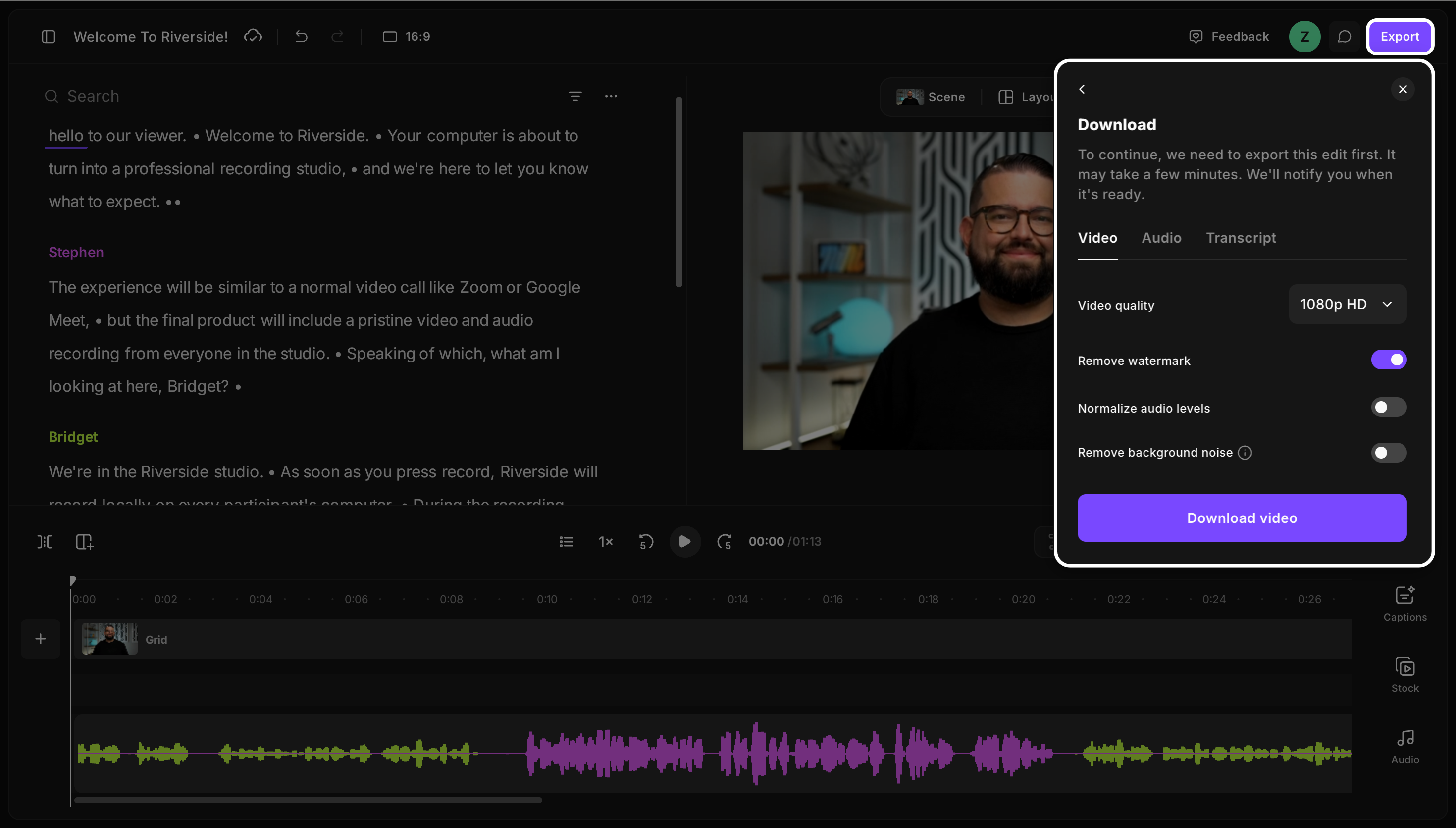 Export and download an edit or clip_050726_1.png