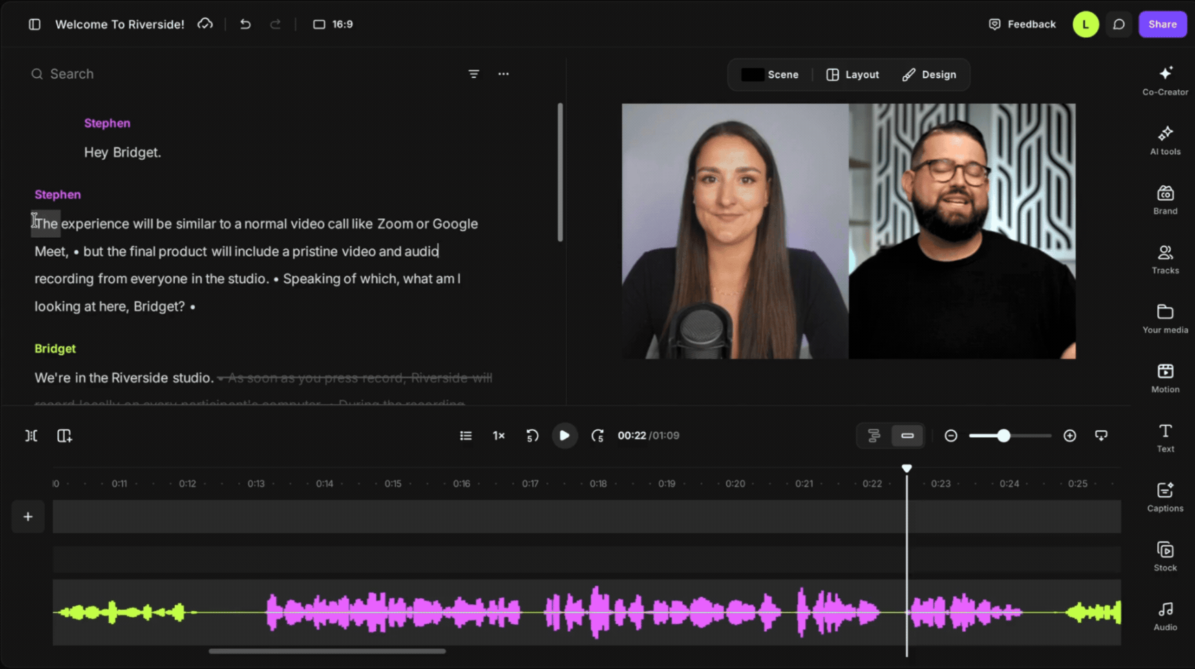 Cuts on the transcript and timeline.gif