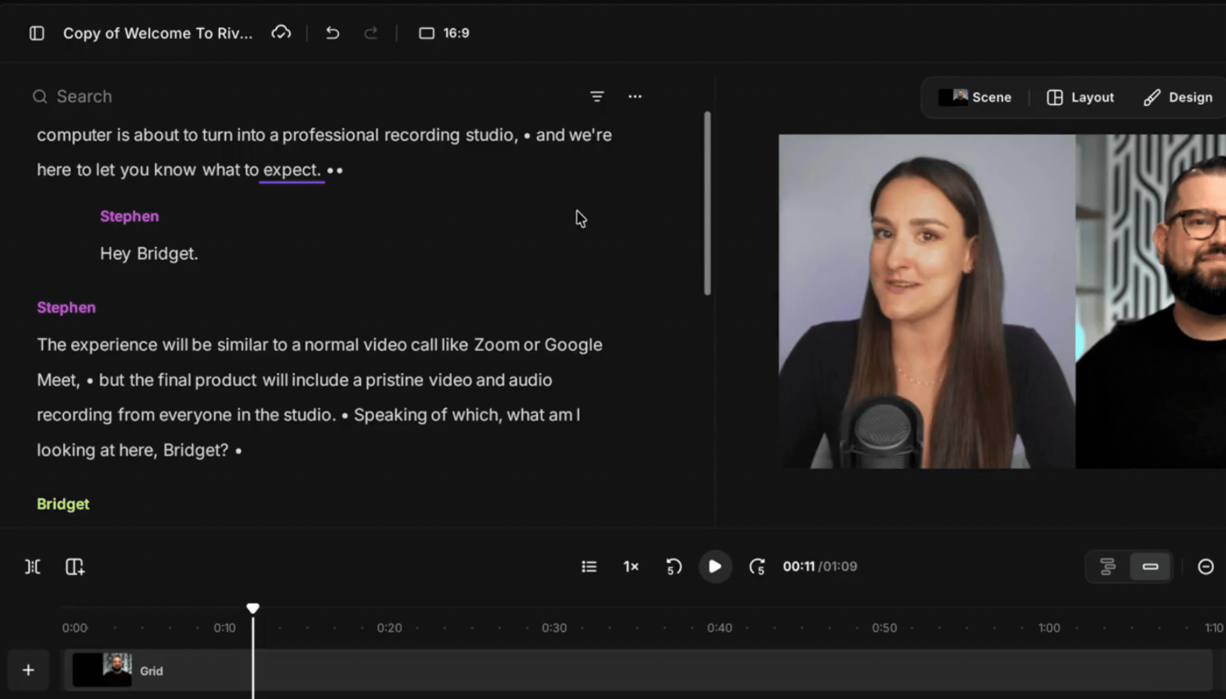 Add media empty sections etc. from transcript.gif
